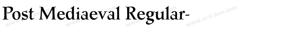 Post Mediaeval Regular字体转换
